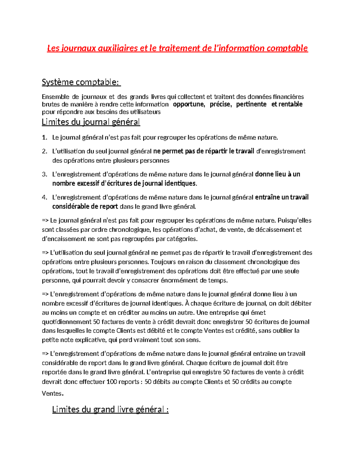 CH8 Les journaux auxiliaires - Les journaux auxiliaires et le ...