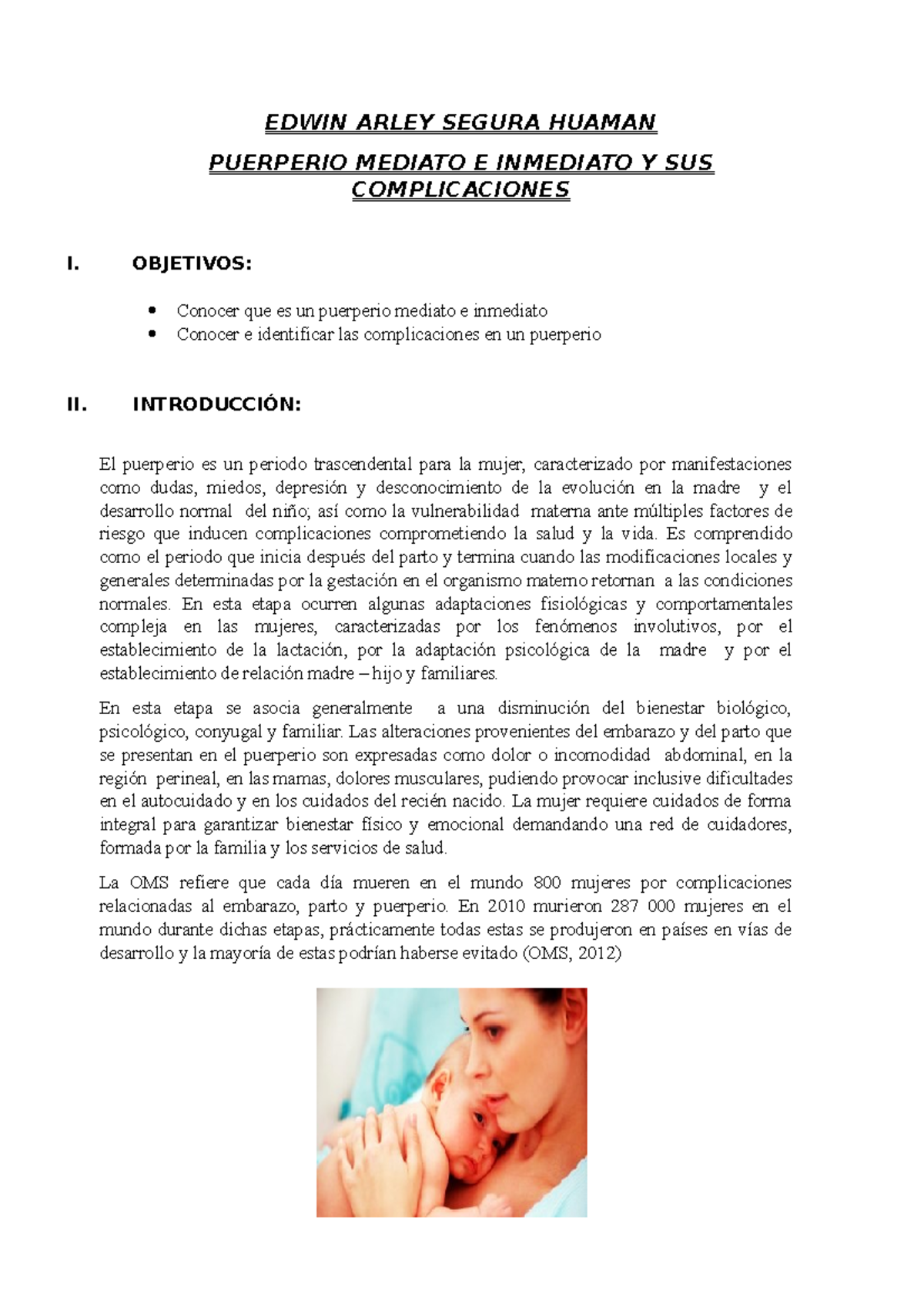 Puerperio Mediato E Inmediato Y SUS Complicaciones - EDWIN ARLEY SEGURA ...
