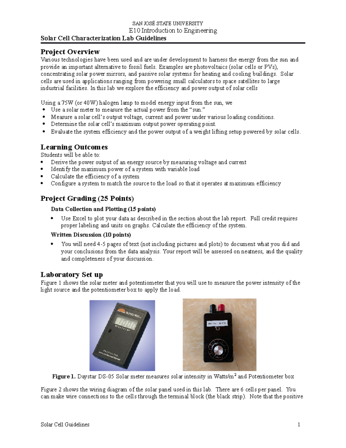 Solar-Cell-Lab-Guideline-S20-new use for the lab - E10 Introduction to ...