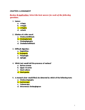 Hinm115 Chapter 6 Assignment - Chapter 6 Assignment Review &Amp;  Application: Select The Best Answer - Studocu Hinm115 Chapter 6 Assignment - Chapter 6 Assignment Review &Amp;  Application: Select The Best Answer - Studocu