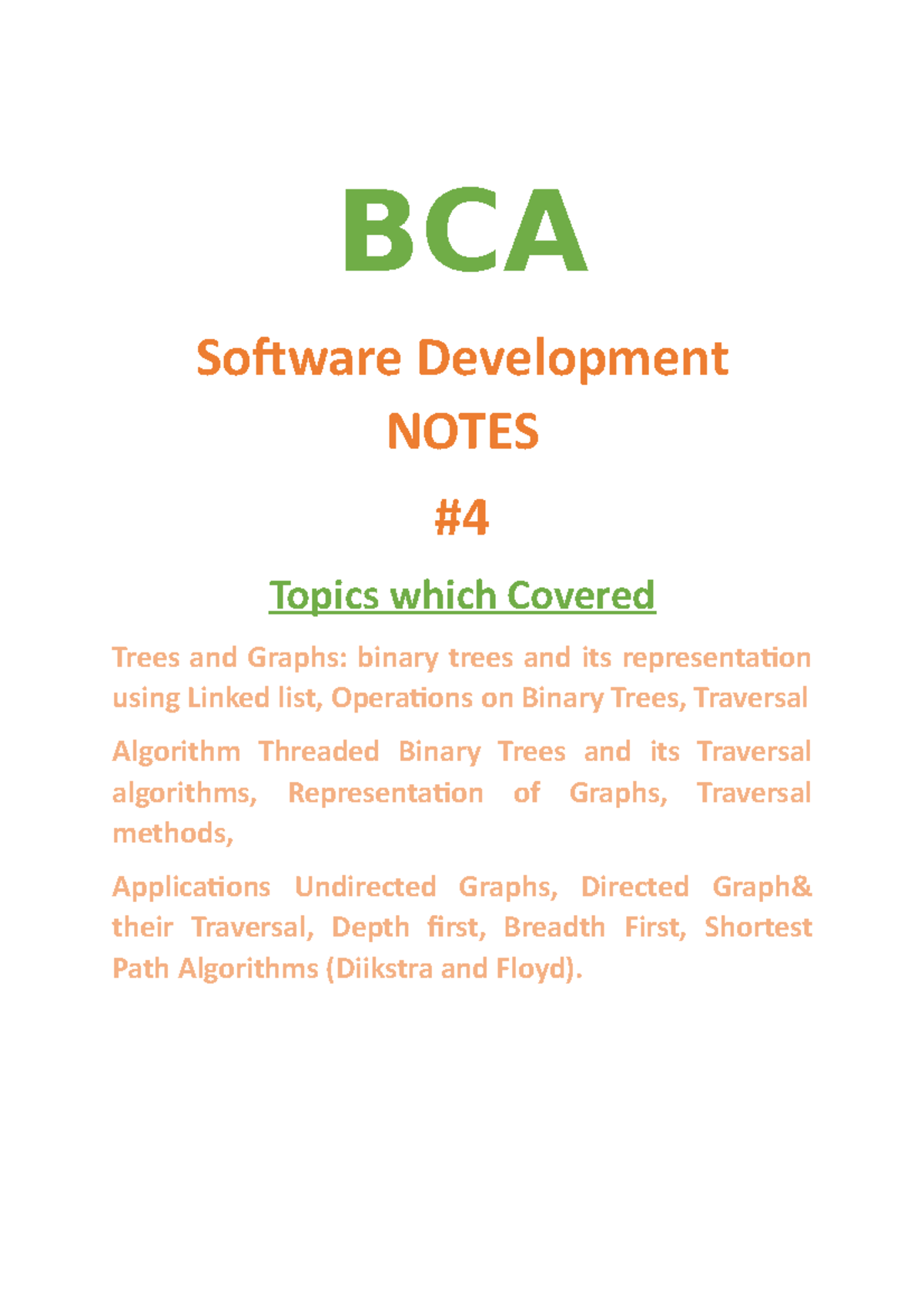 Unit 4, BCA Software Development - BCA Software Development NOTES ...