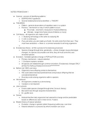 Biology 2023 Exam 1 - BIOL. 114 Lecture Exam 1G Fall 2022 Follow these ...