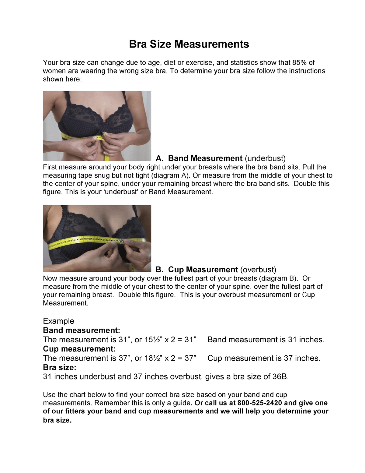 Bra Size Measurements PDF jajdjakdhskjx - Bra Size Measurements Your bra  size can change due to age, - Studocu