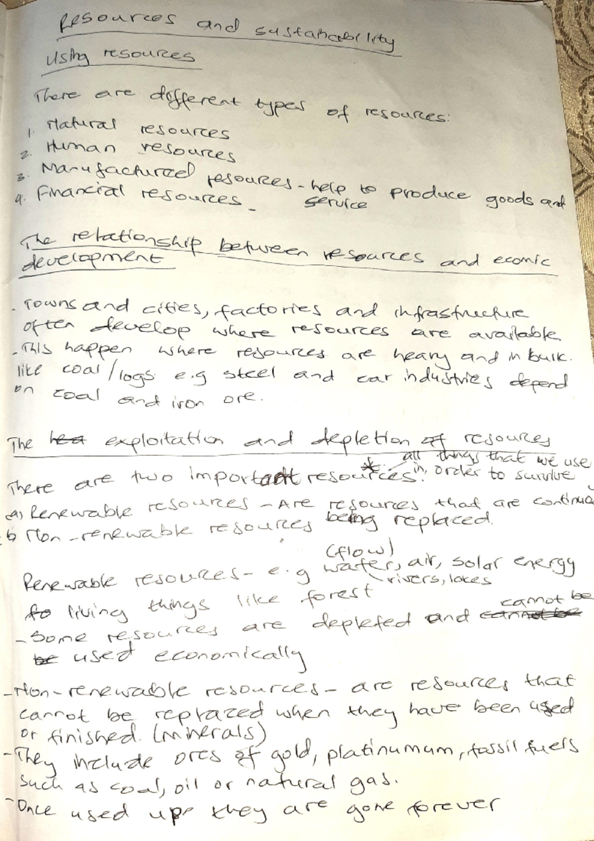 Geo gr 11 Term 4 09Oct2024 134430 Resources and sustancerity