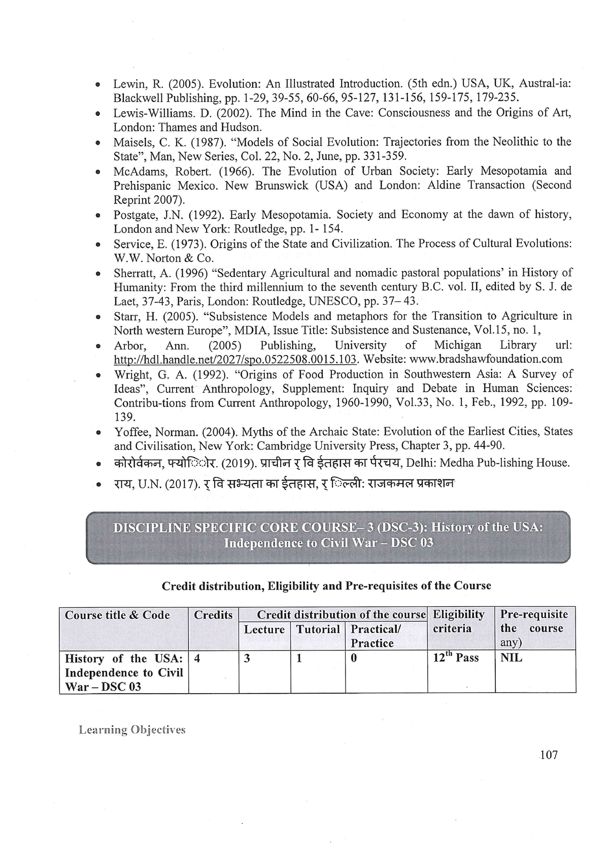 History Of USA Syllabus - Ba Honours History - Studocu