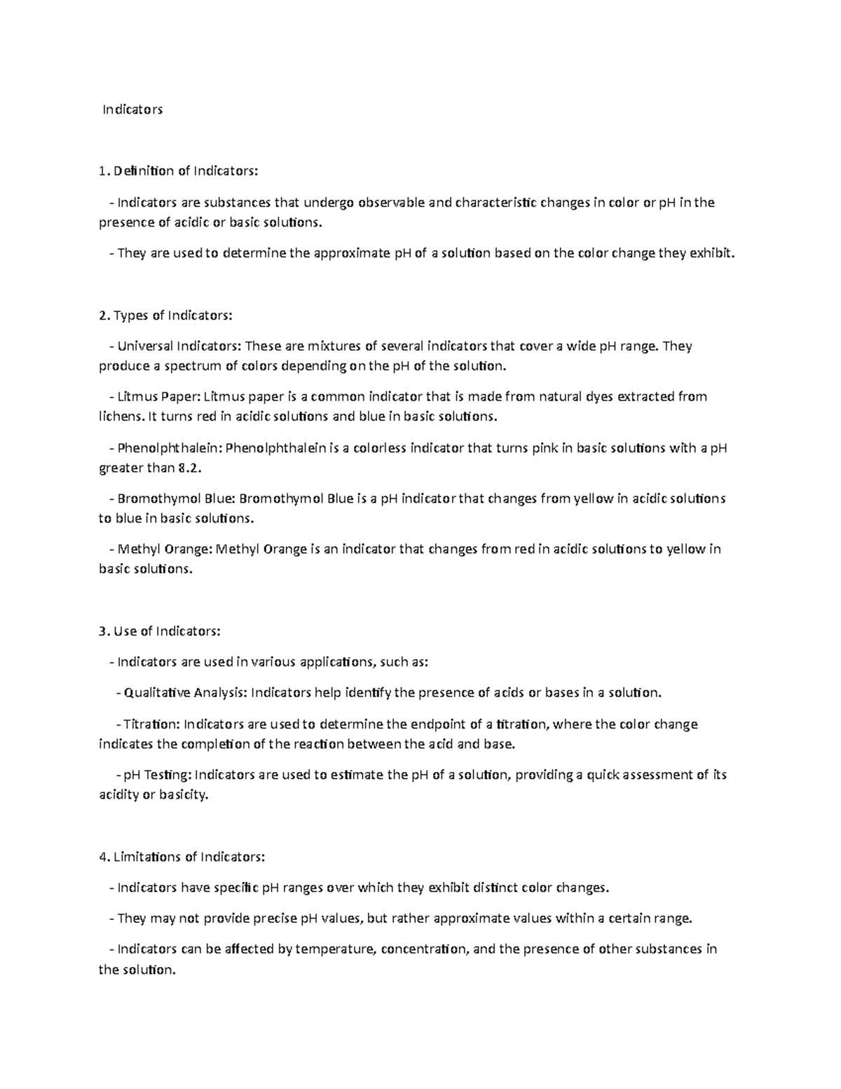 Indicators Indicators Definition of Indicators Indicators are