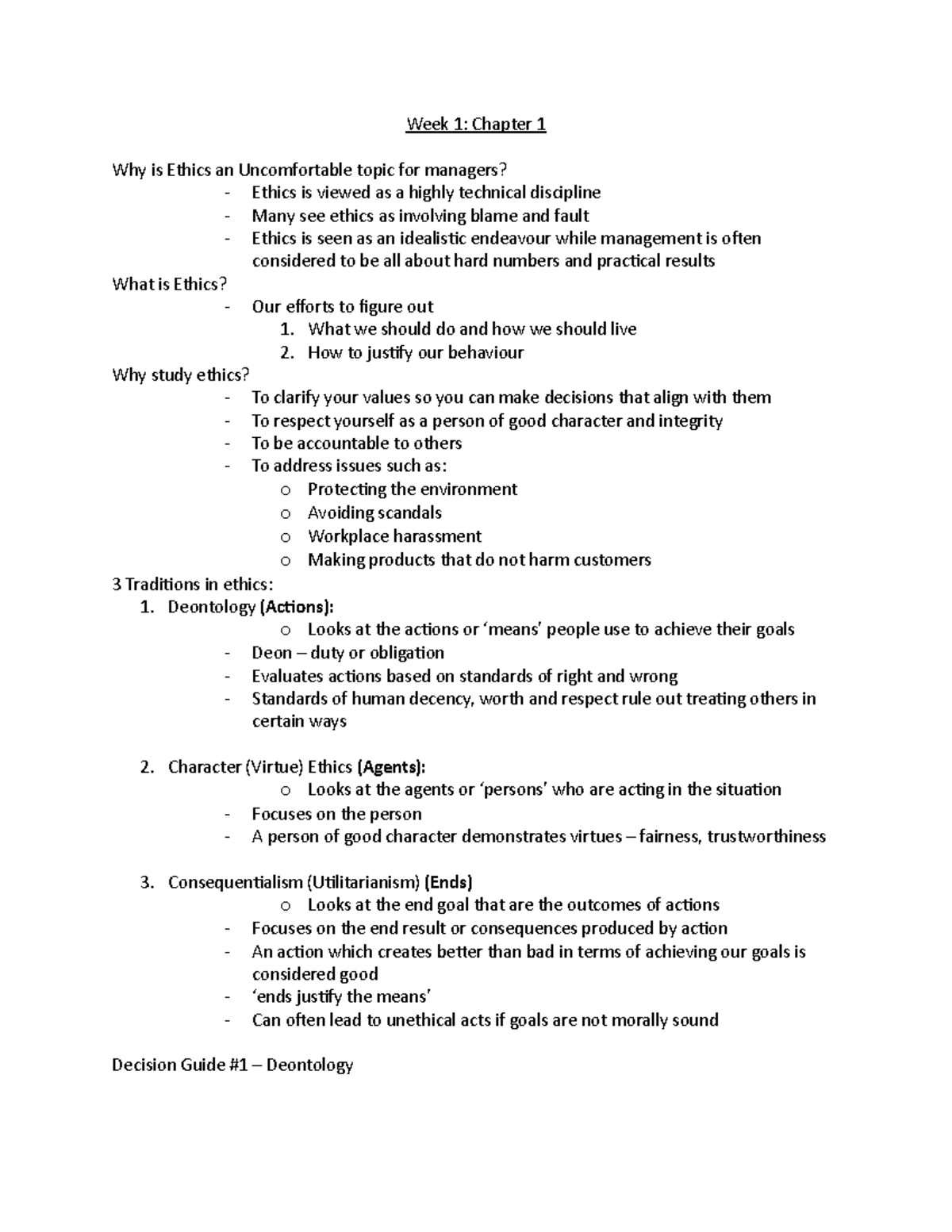 Week 1 - Chapter 1 - GMS 802 Lecture Notes - Week 1: Chapter 1 Why is ...