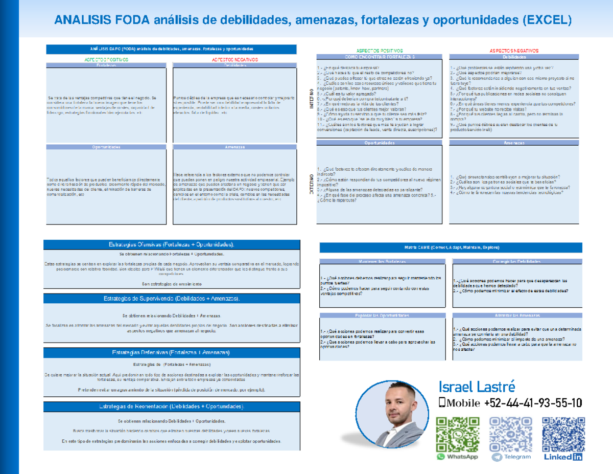 Analisis FODA ( Excel) - Curso Excel Intermedio - ANALISIS FODA ...