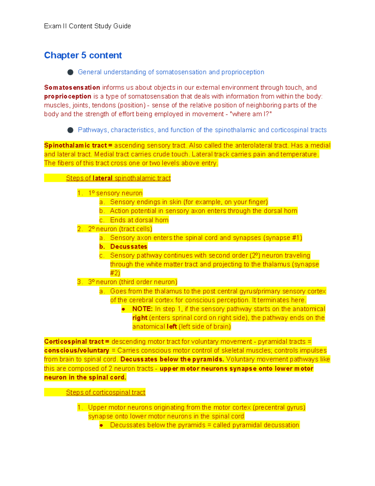 NBL 230 Exam II Content Study Guide - Chapter 5 content General ...