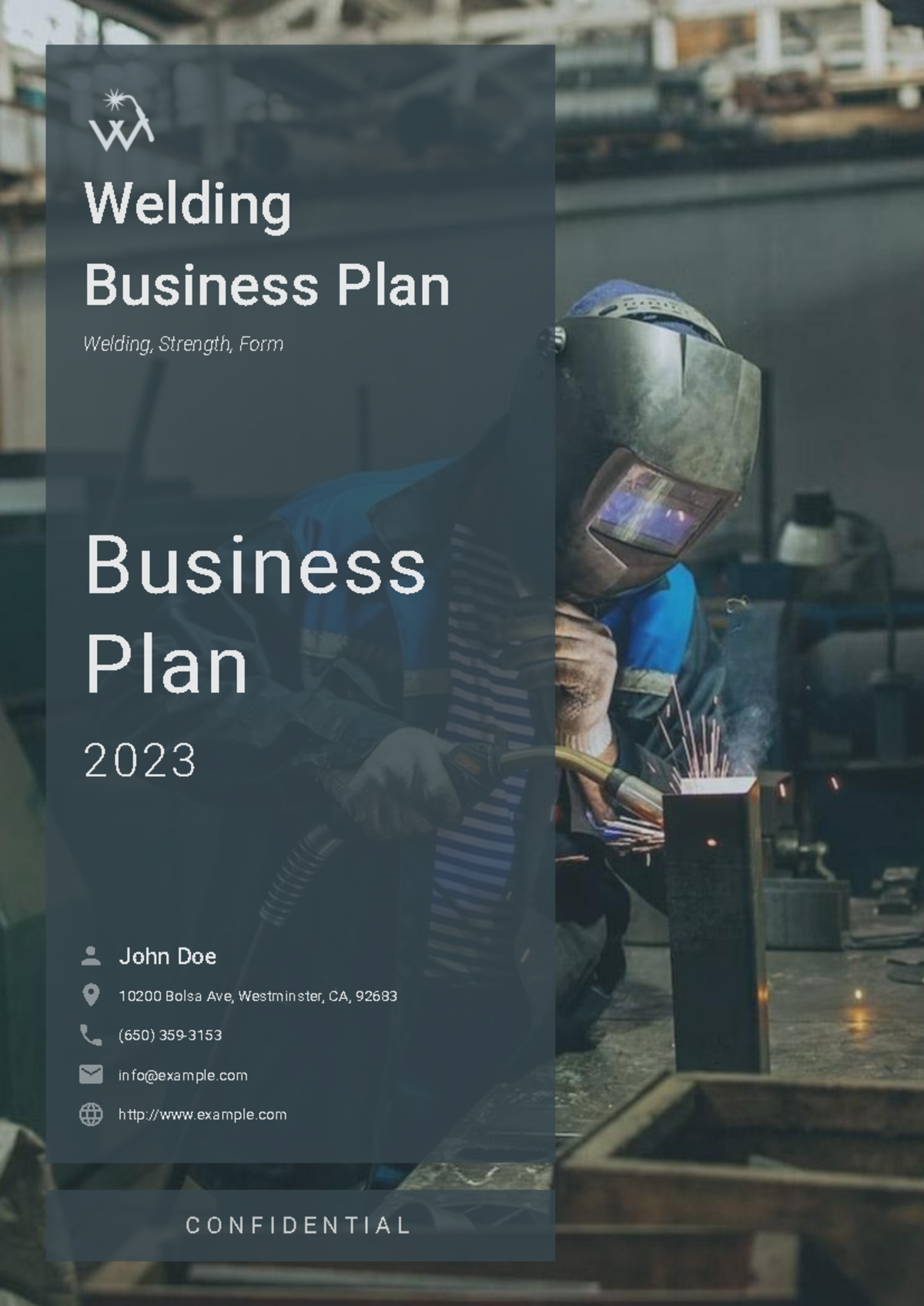 Welding-business-plan - C O N F I D E N T I A L Welding Business Plan ...