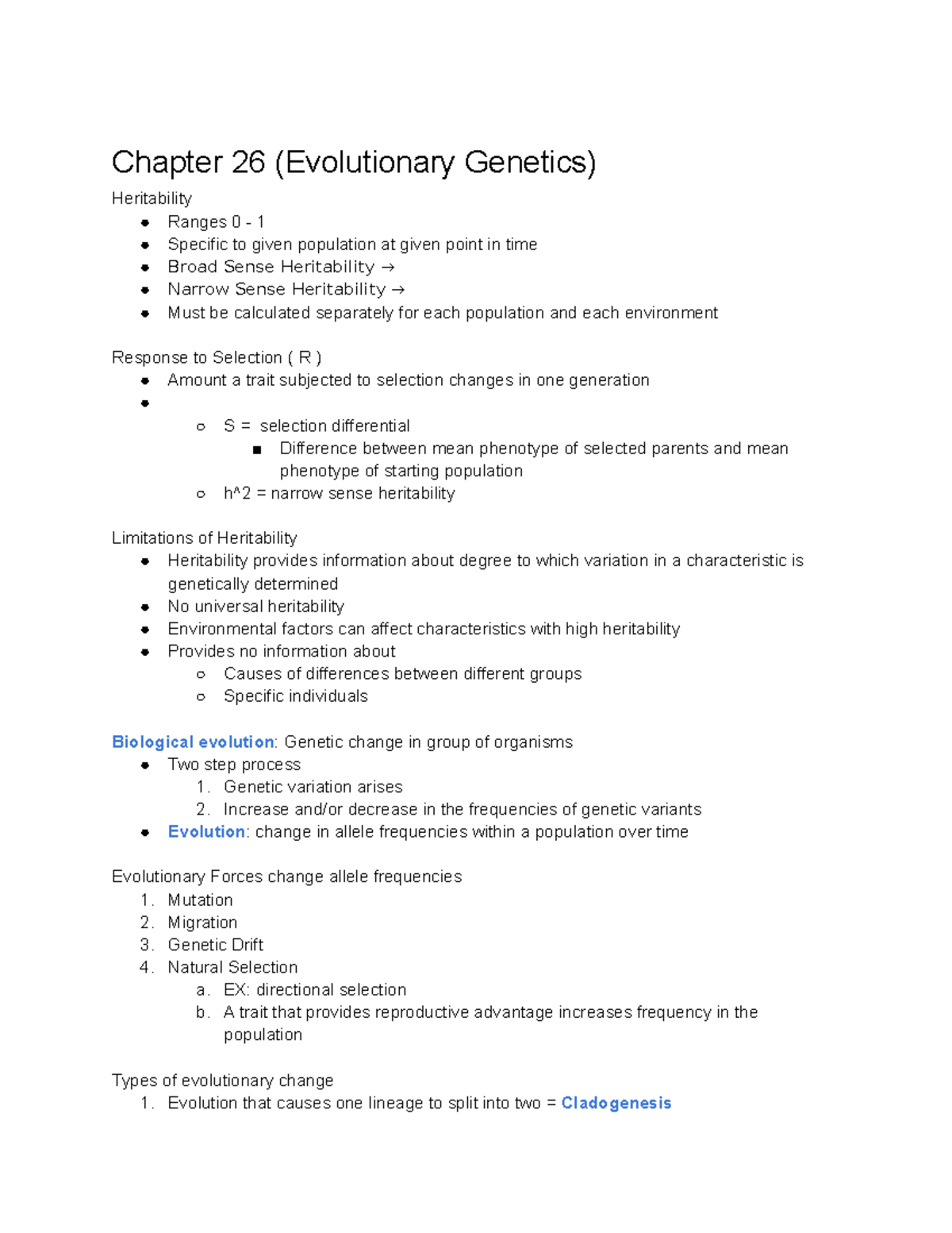 Chapter 26 Evolutionary Genetics Chapter 26 Evolutionary Genetics Chapter 26 Evolutionary Genetics Chapter 26 Evolutionary Genetics