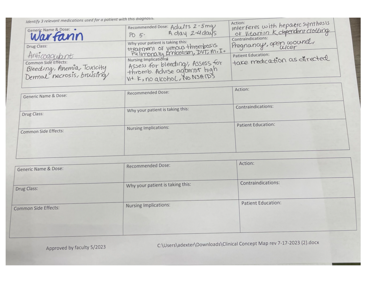 IMG 4457 - Nurse notes - Identify 3 relevant medications used for a ...