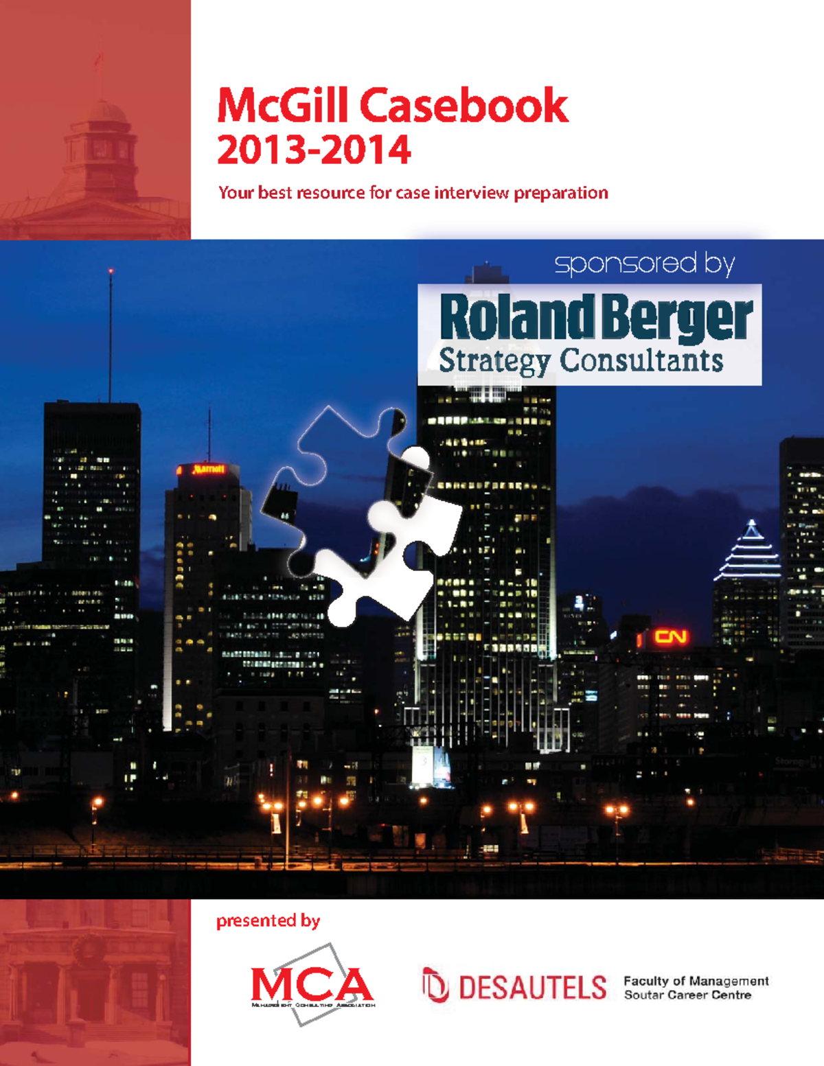 Mcgill 2013 Consulting casebook. ! ! McGill