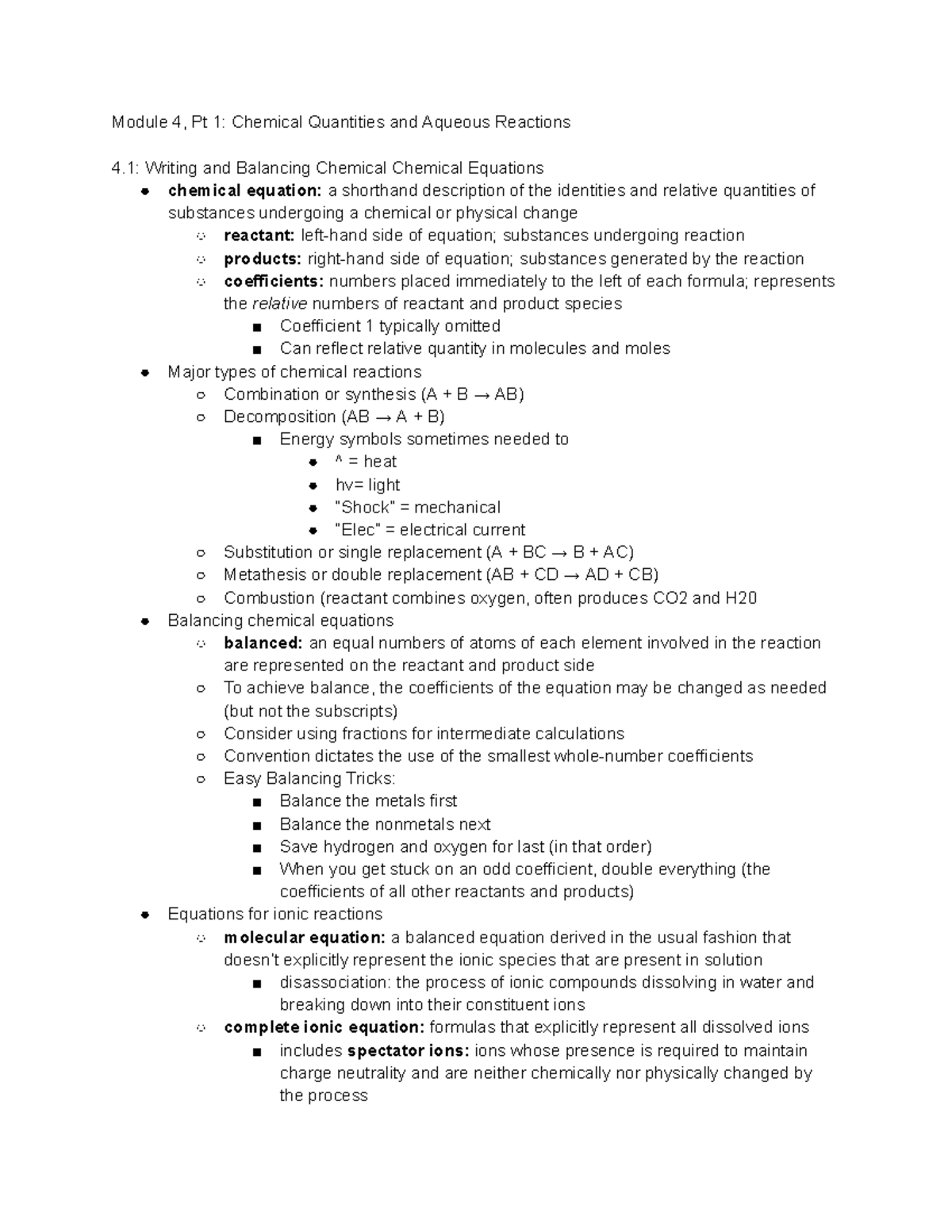 Module 4, Pt 1 - Chemistry 2e - Module 4, Pt 1: Chemical Quantities And ...