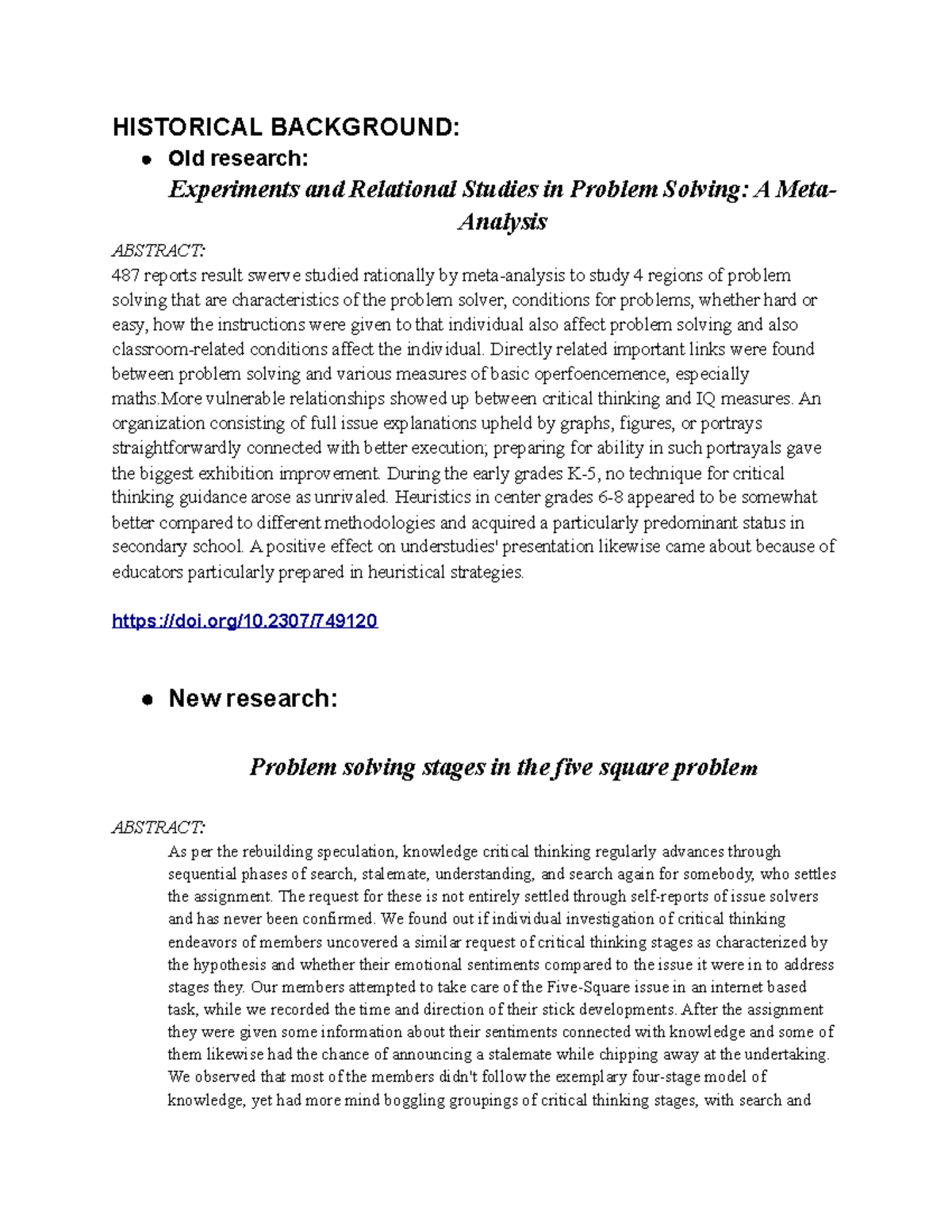 Historical Background for Experimental Psychology II BU Studocu