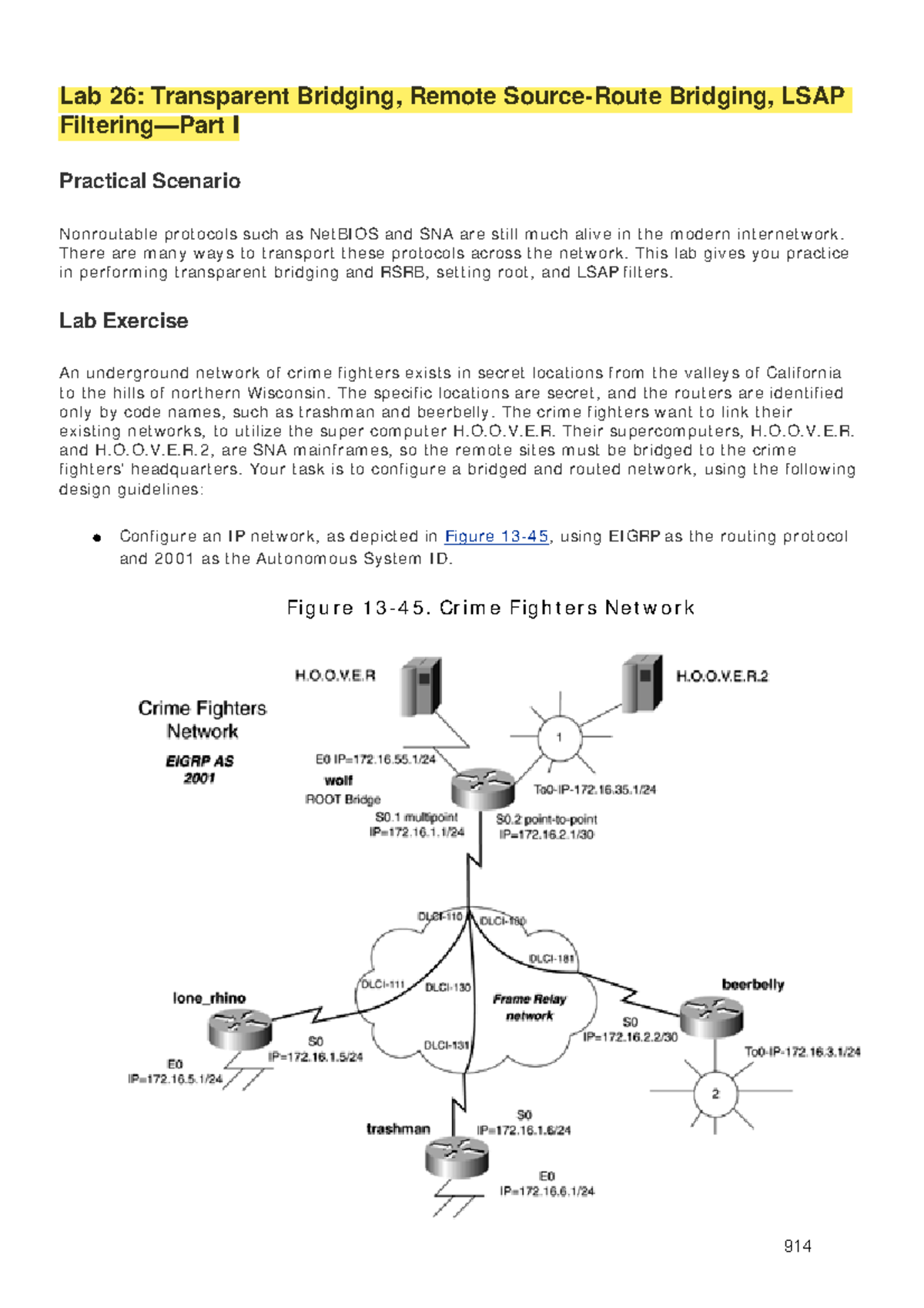 Chapter 13 Configuring Bridging and Data Link Switching Plus Part 6