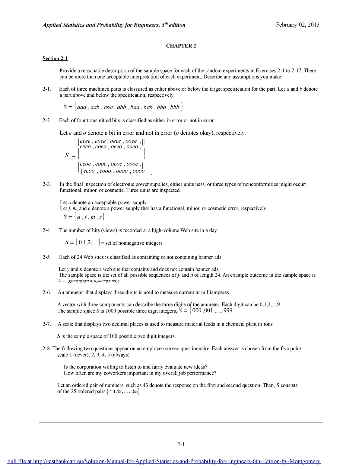 Solution Manual For Applied Statistics A - Applied Statistics And ...