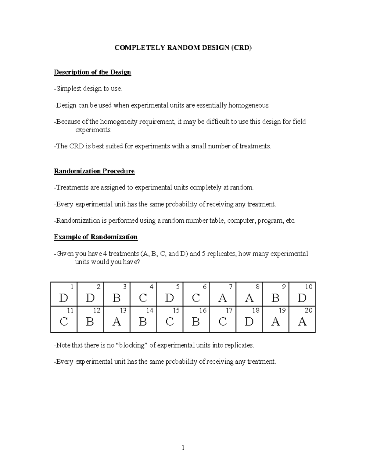 CRD - CRD complete Randomized design - COMPLETELY RANDOM DESIGN (CRD ...