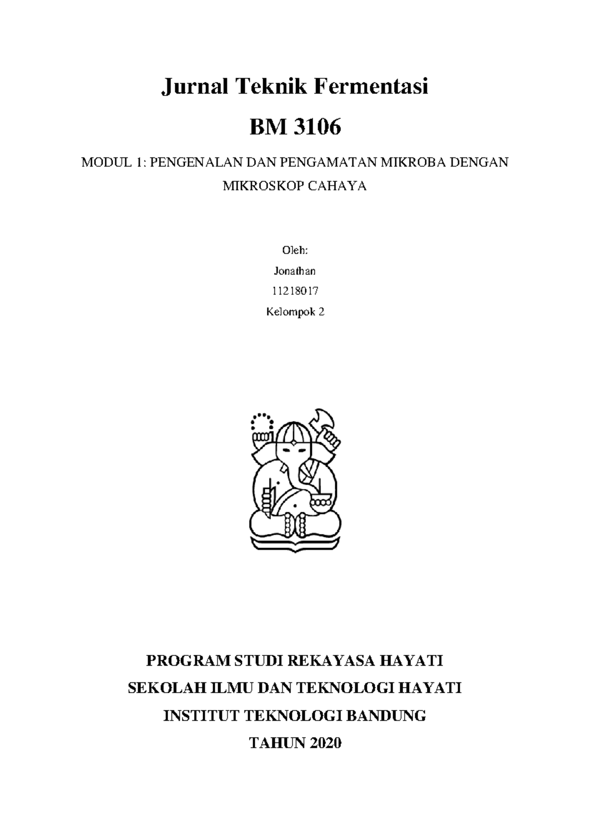 Modul 1 Jurnal Jonathan 11218017 - Warning: TT: Undefined Function: 32 ...