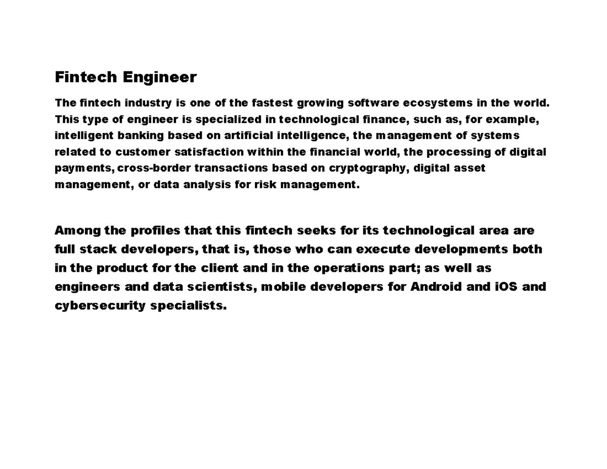 Fintech Engineer - quiero descargar cosas app asquerosa - Fintech ...