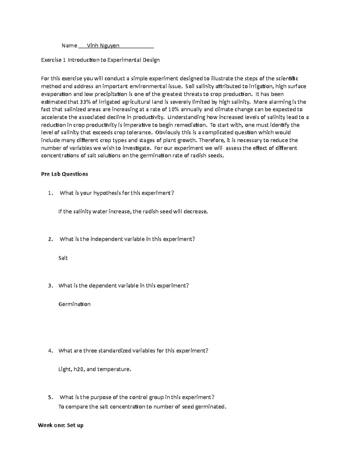 Env 121 worksheet for Lab 1 (based on lab manual) - ENV 121 - NOVA ...