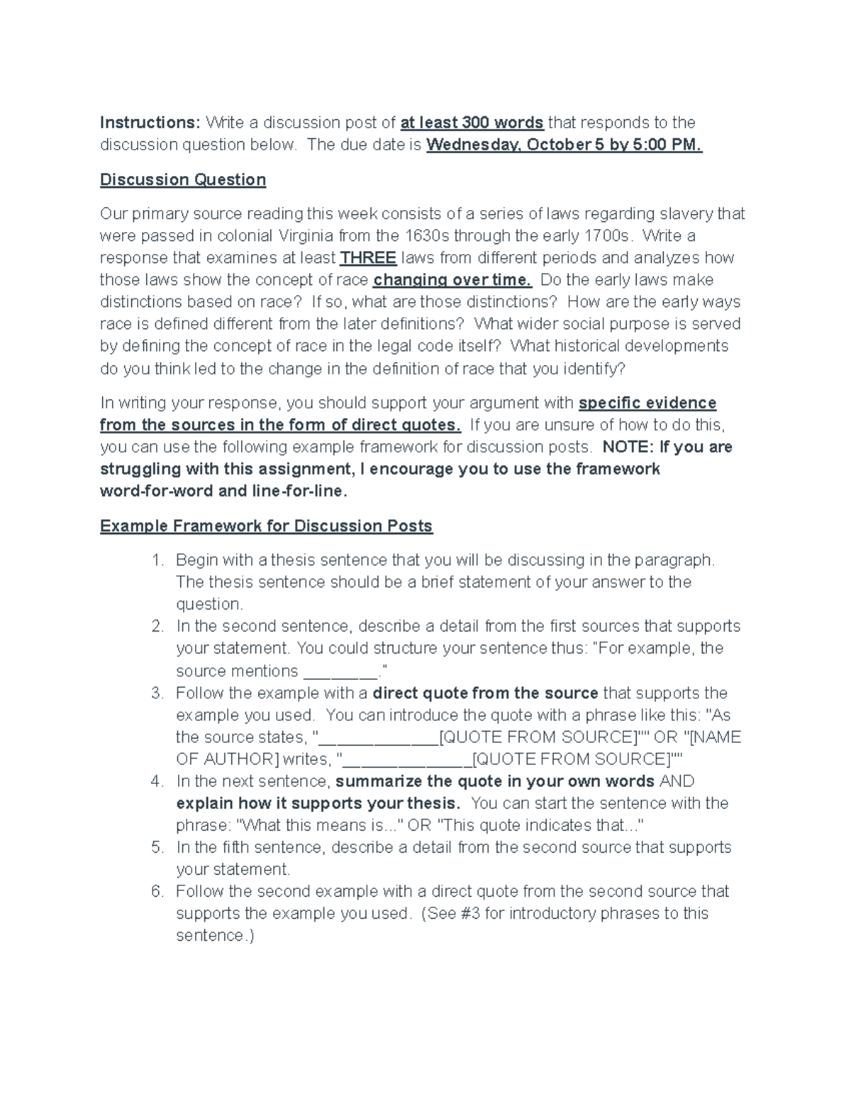Week 5 Discussion - Discussion Group 4 - Google Docs - Instructions ...