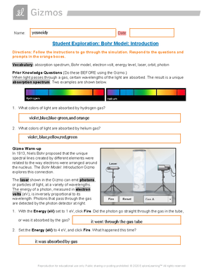 Atomic Spectra Lab - 9967754 - Name: Date: Student Exploration: Star ...