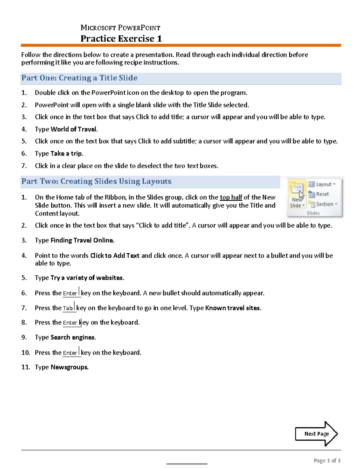 Powerpoint practical exercise BCT MMU - MICROSOFT POWERPOINT Practice ...
