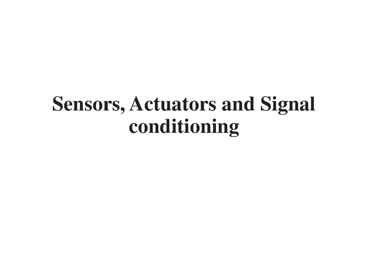 Sensor Lecture notes 8 Industrial Automation & Control KIIT