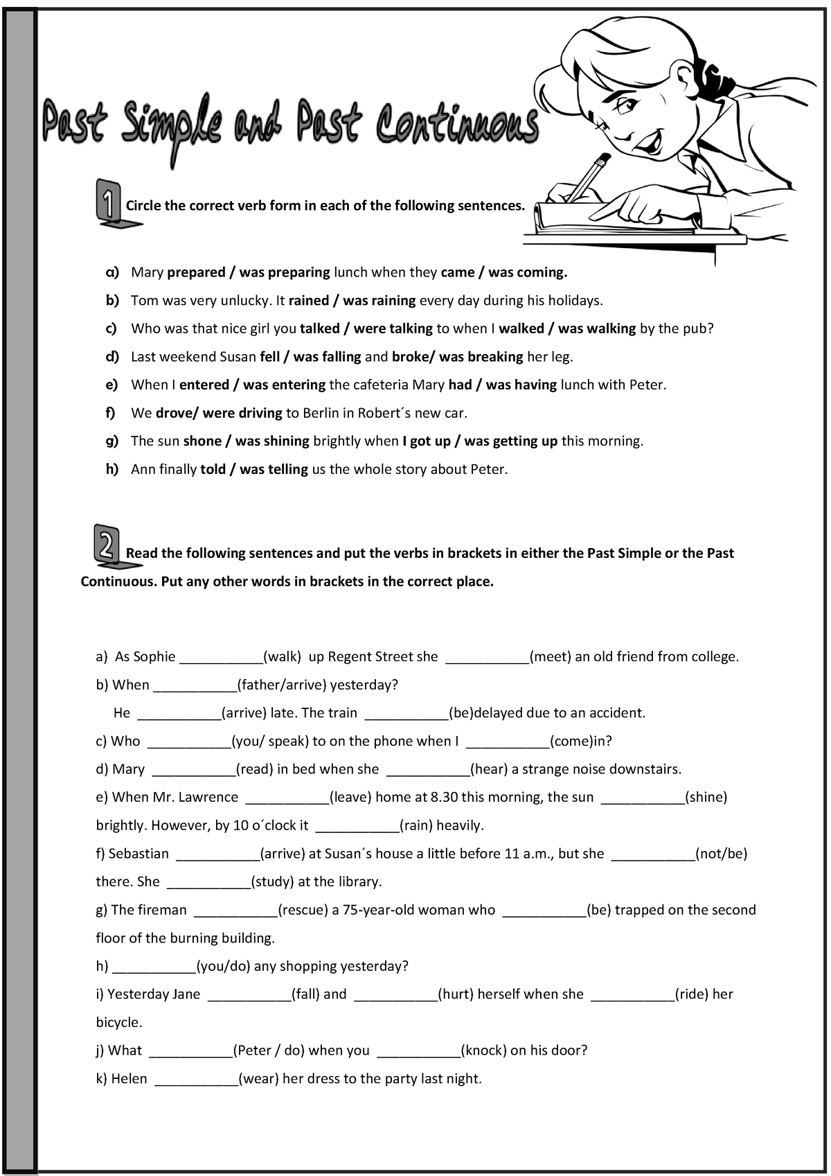 Circle The Correct Verb Form In Each Sentence