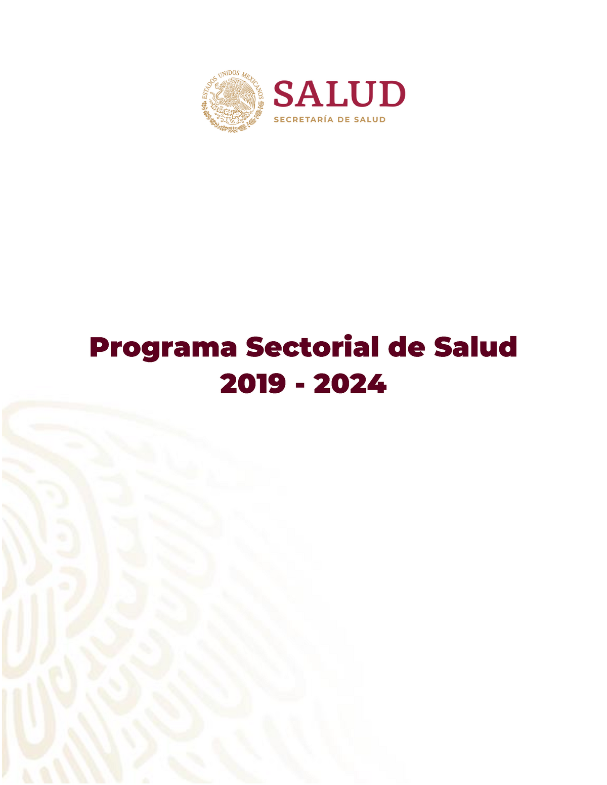 4 Programa Sectorial De Salud- Prosesa-2019-2024 ENFERMERIA - Contenido ...