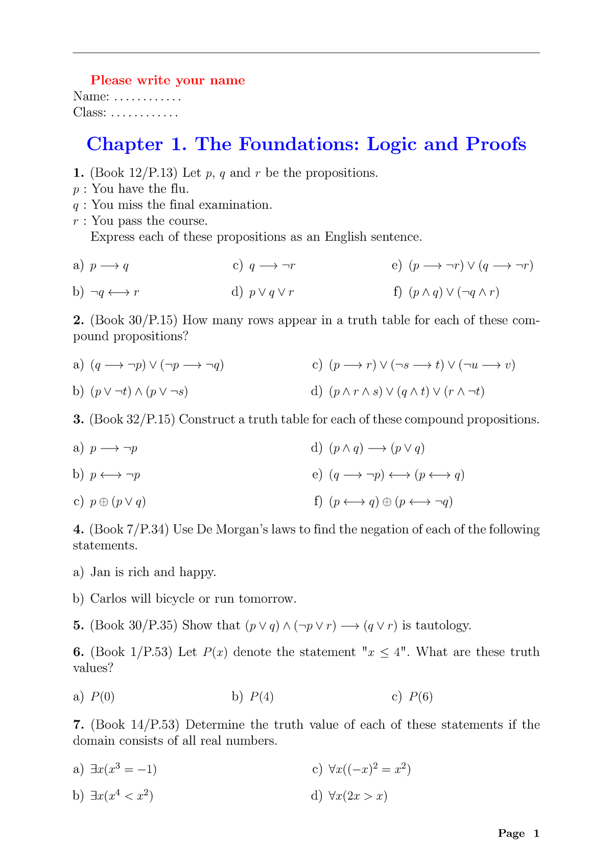 Chapter Discrete Mathematics Fpt Studocu