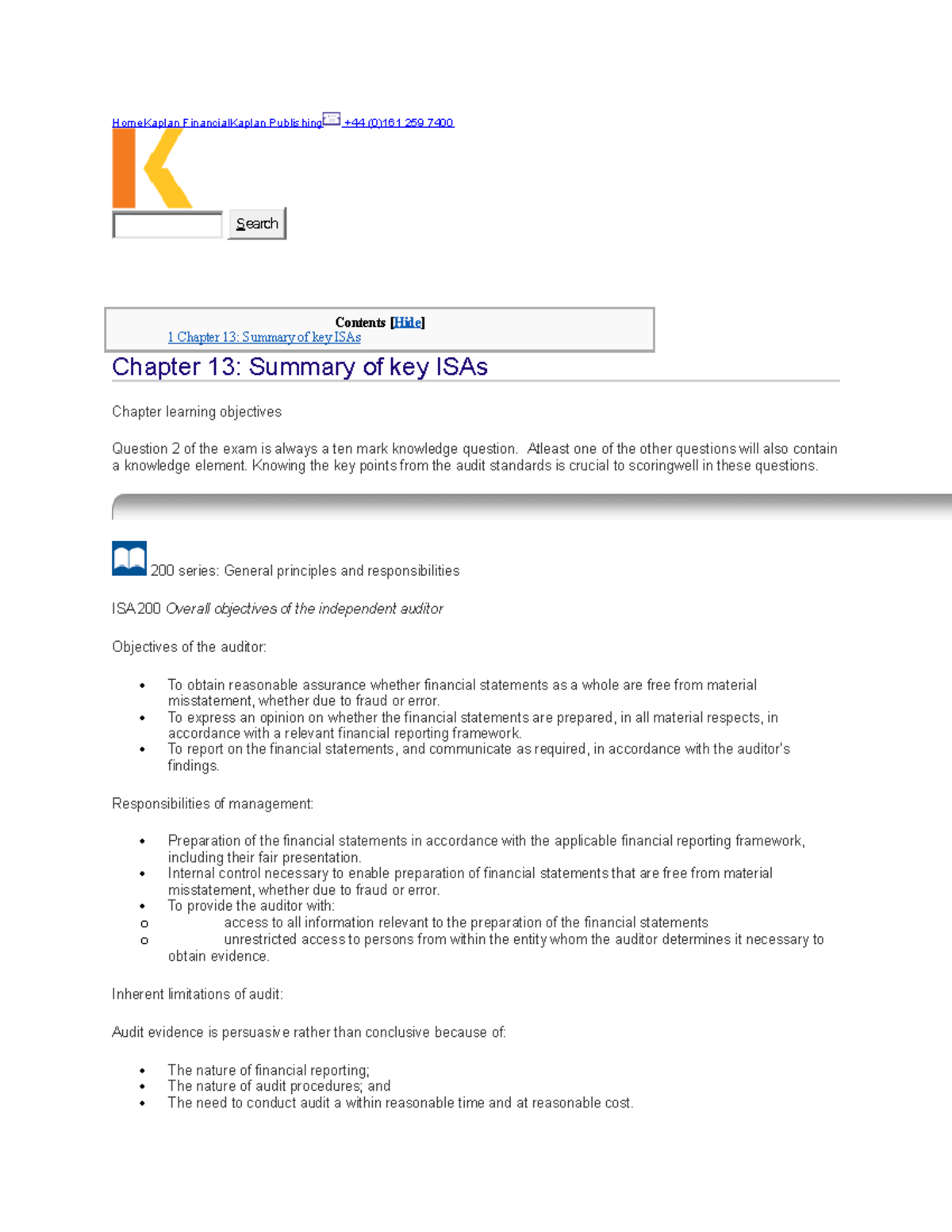 ISA Summary - HomeKaplan FinancialKaplan Publishing +44 (0)161 259 7400 ...