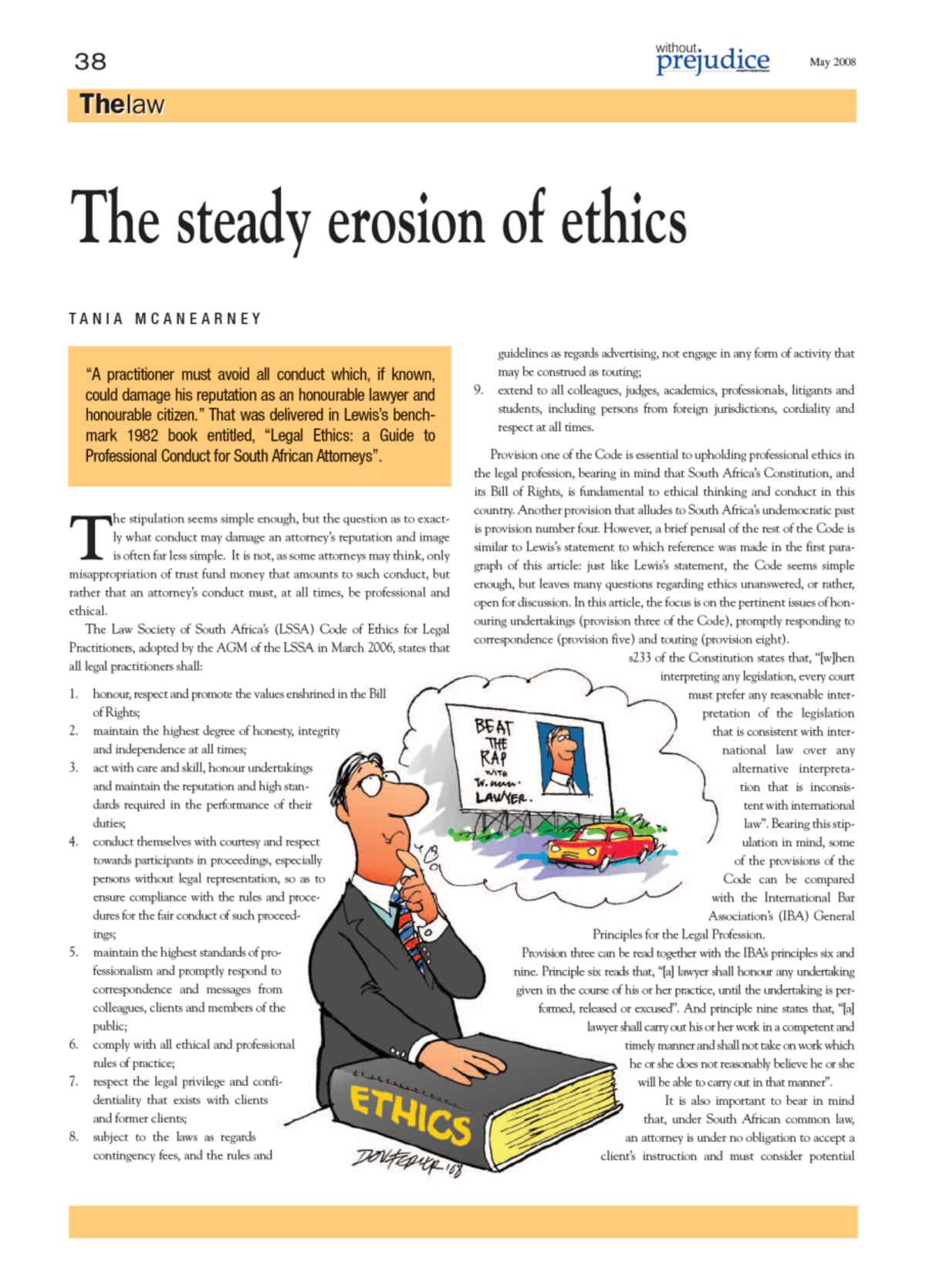 Steady erosion of ethics 2008 iuri 171 - IURI 171 - Studocu