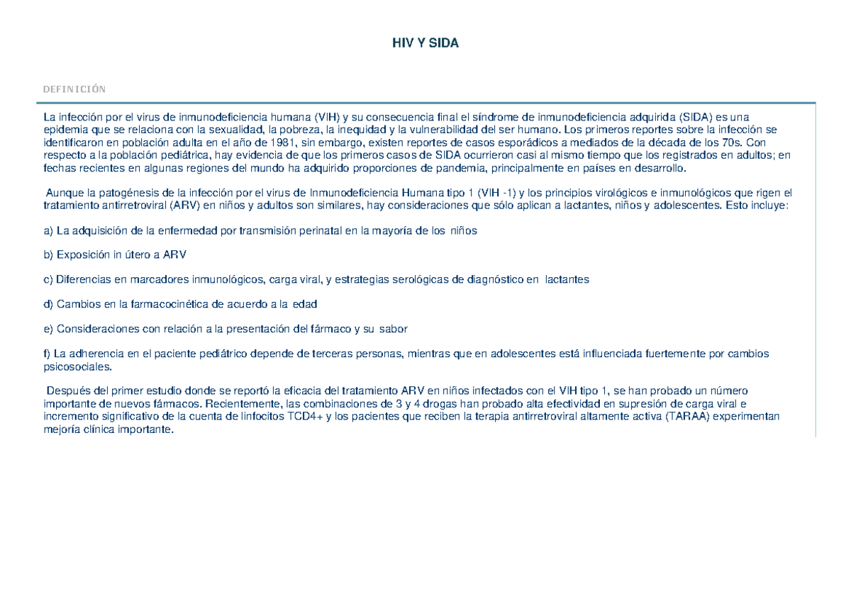 VIH Y SIDA Parte 1 - HIV Y SIDA La por el virus de inmunodeficiencia ...