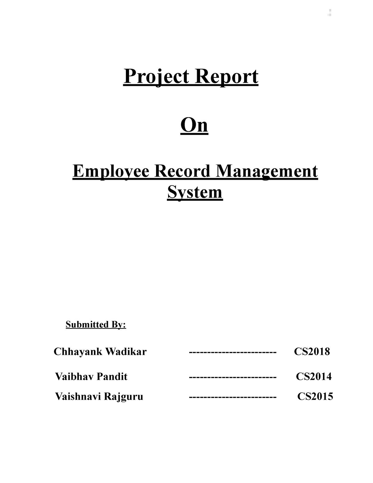 record management system thesis chapter 1