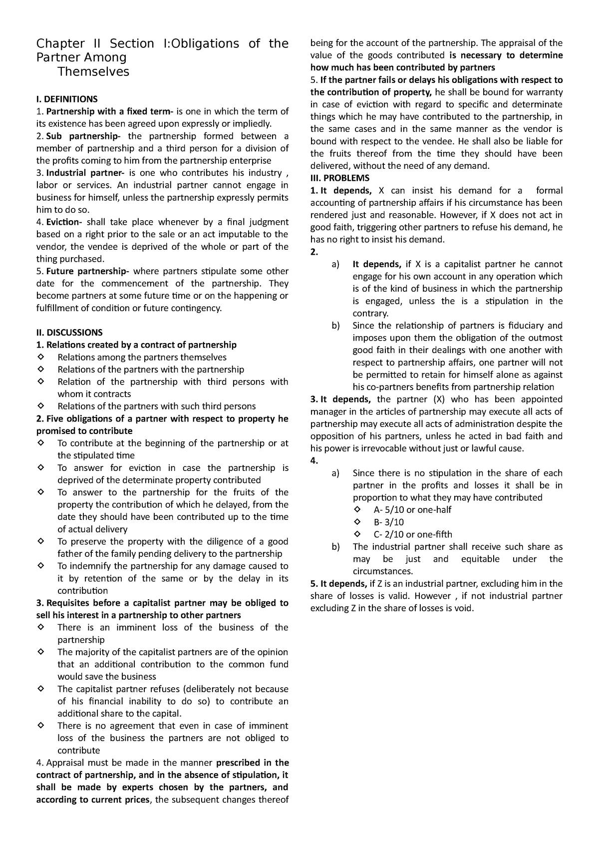 Chapter 2 Section 1 - law - Chapter II Section I:Obligations of the ...