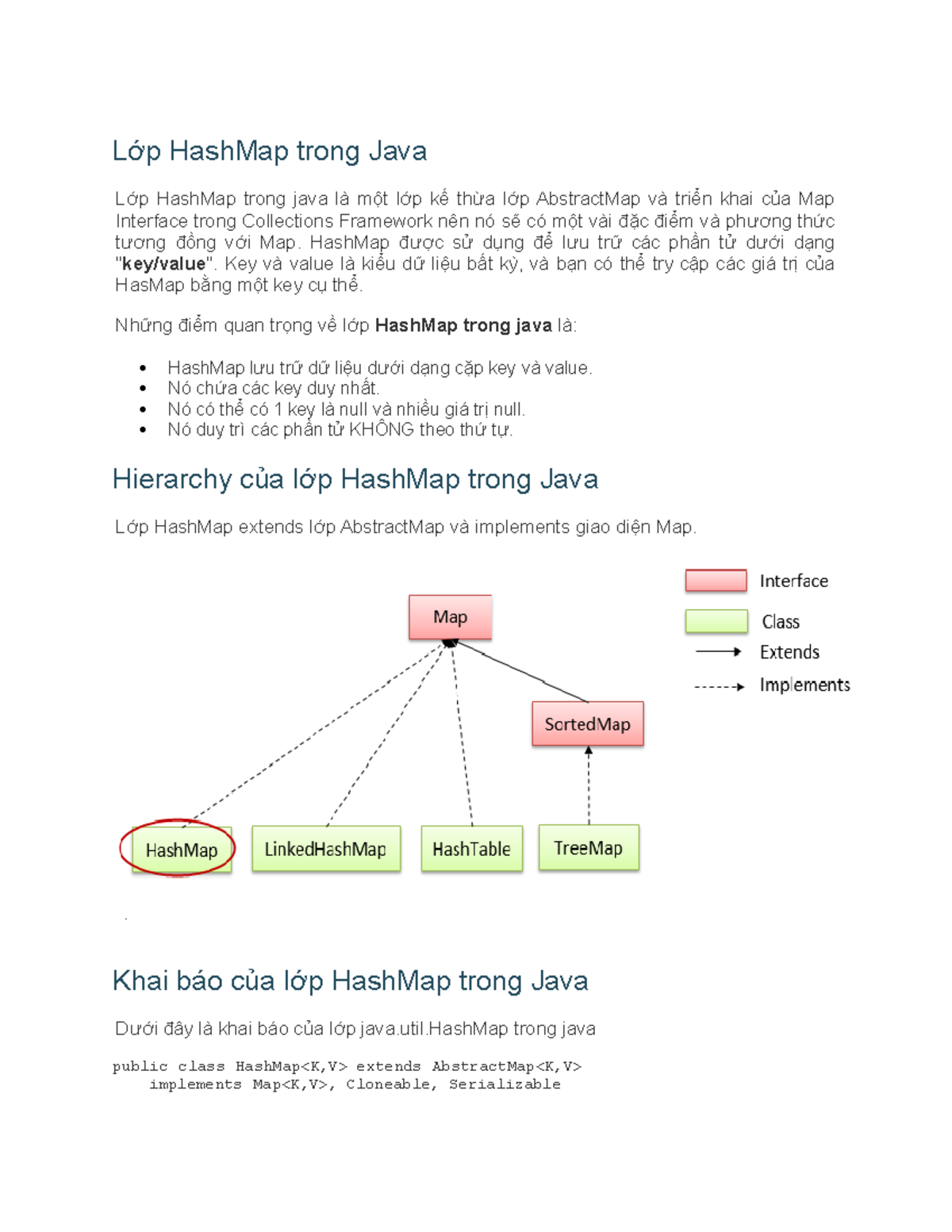 Hash Map - Information Technology - Lớp HashMap trong Java Lớp HashMap ...