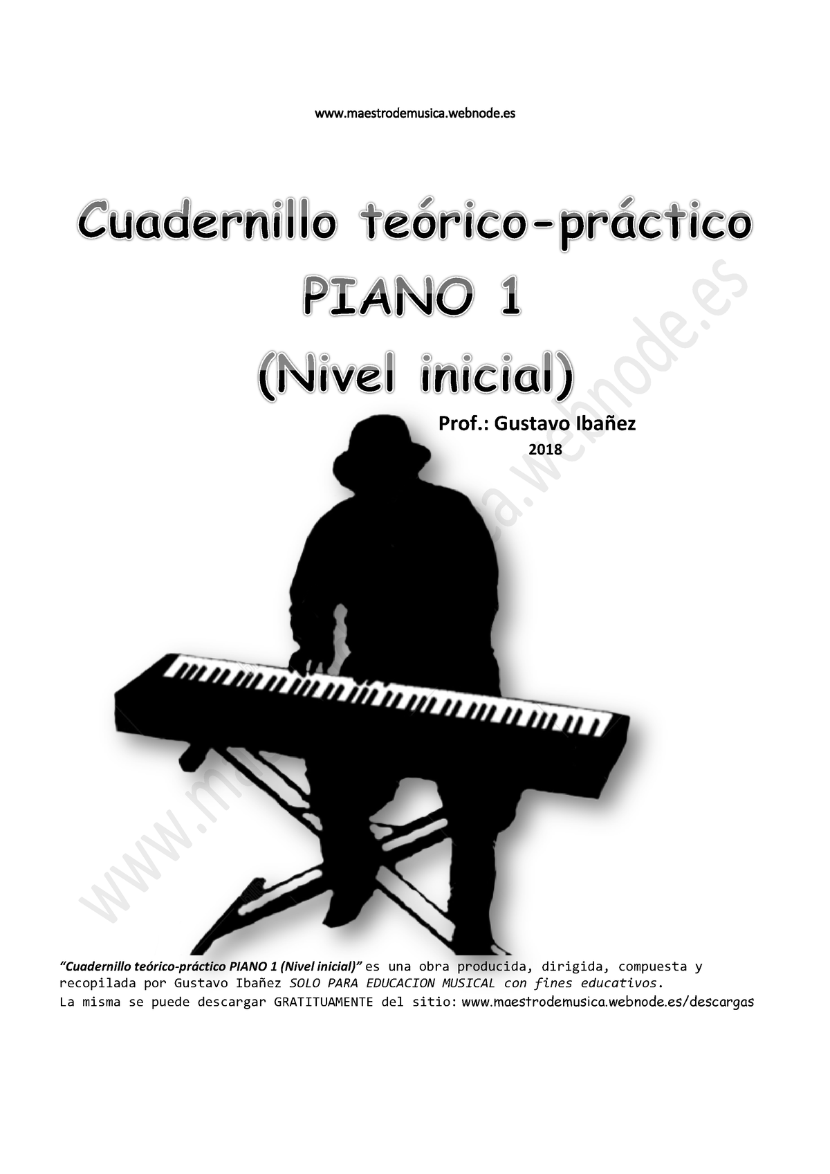 06. Cuadernillo teórico-práctico Piano 1 (Nivel inicial) autor Gustavo  Ibañez - - Studocu