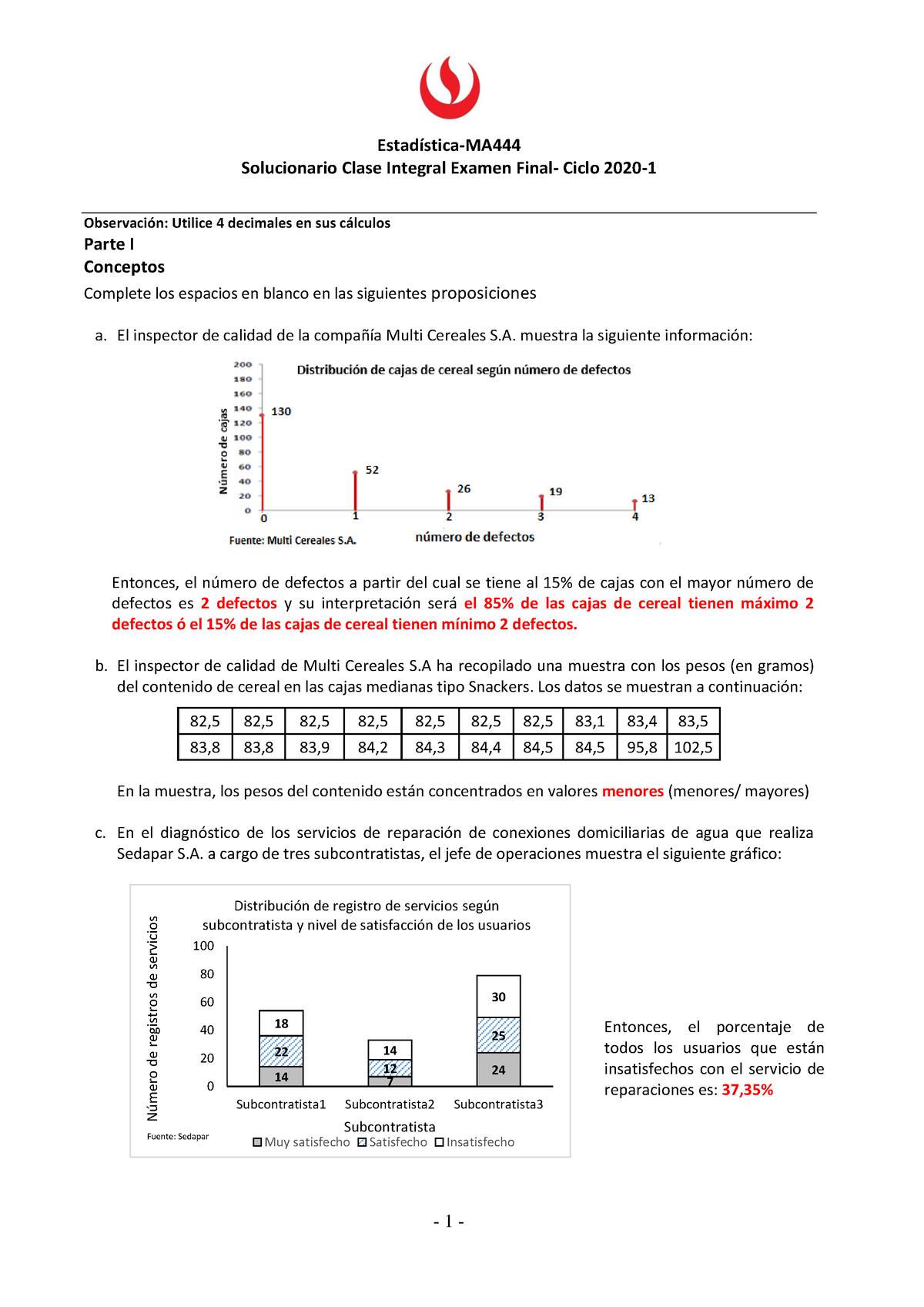 Solucionario Final Clase - EstadÌstica-MA Solucionario Clase Integral ...