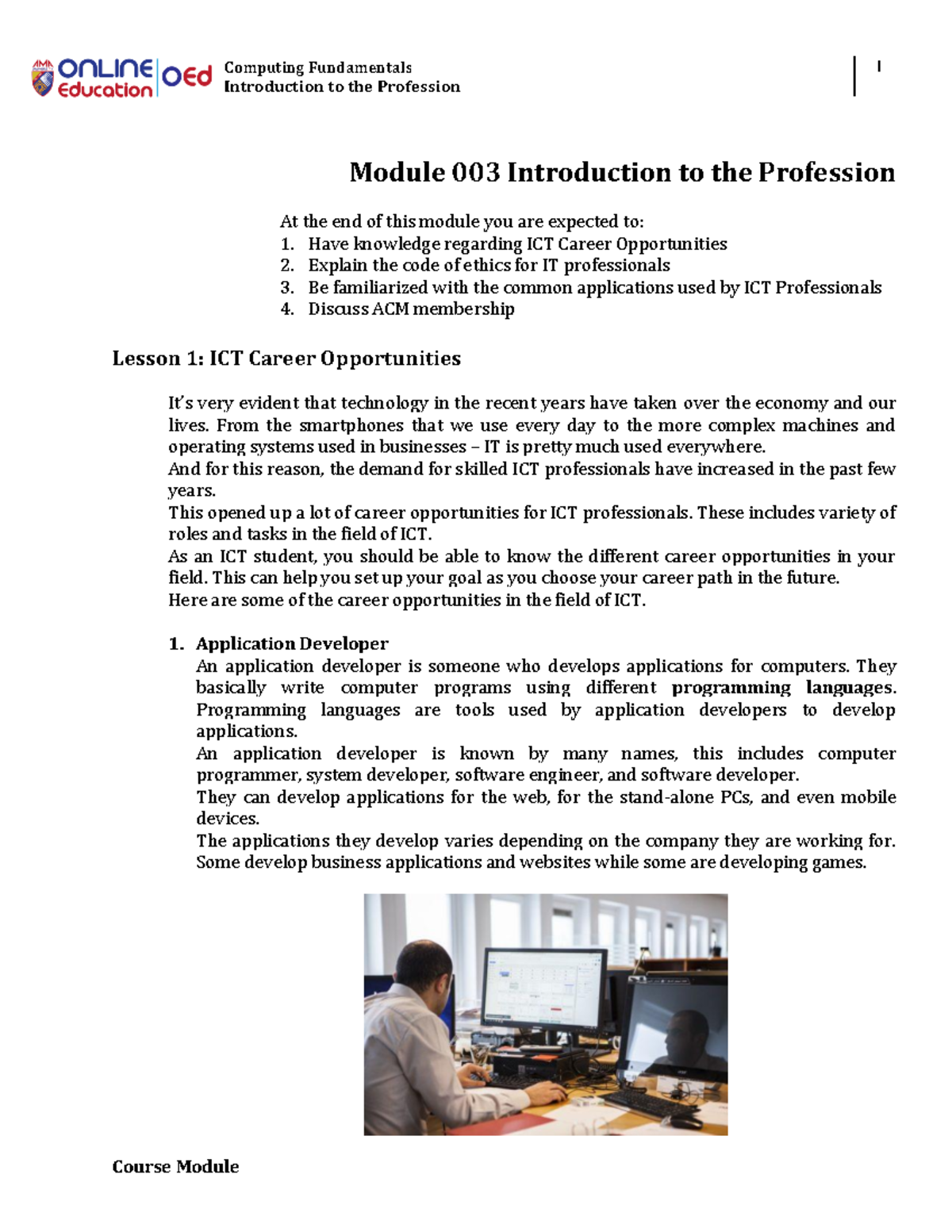 Module 3 Intro to the Profession - BS Computer Engineering - Studocu