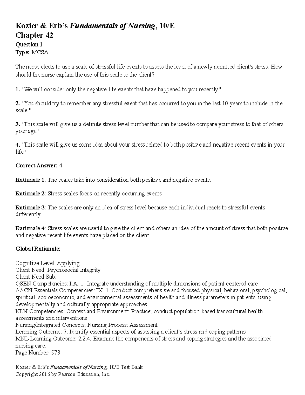 Berman 10e TIF CH42 - practice questions - Kozier &amp; Erb’s Fundamentals ...