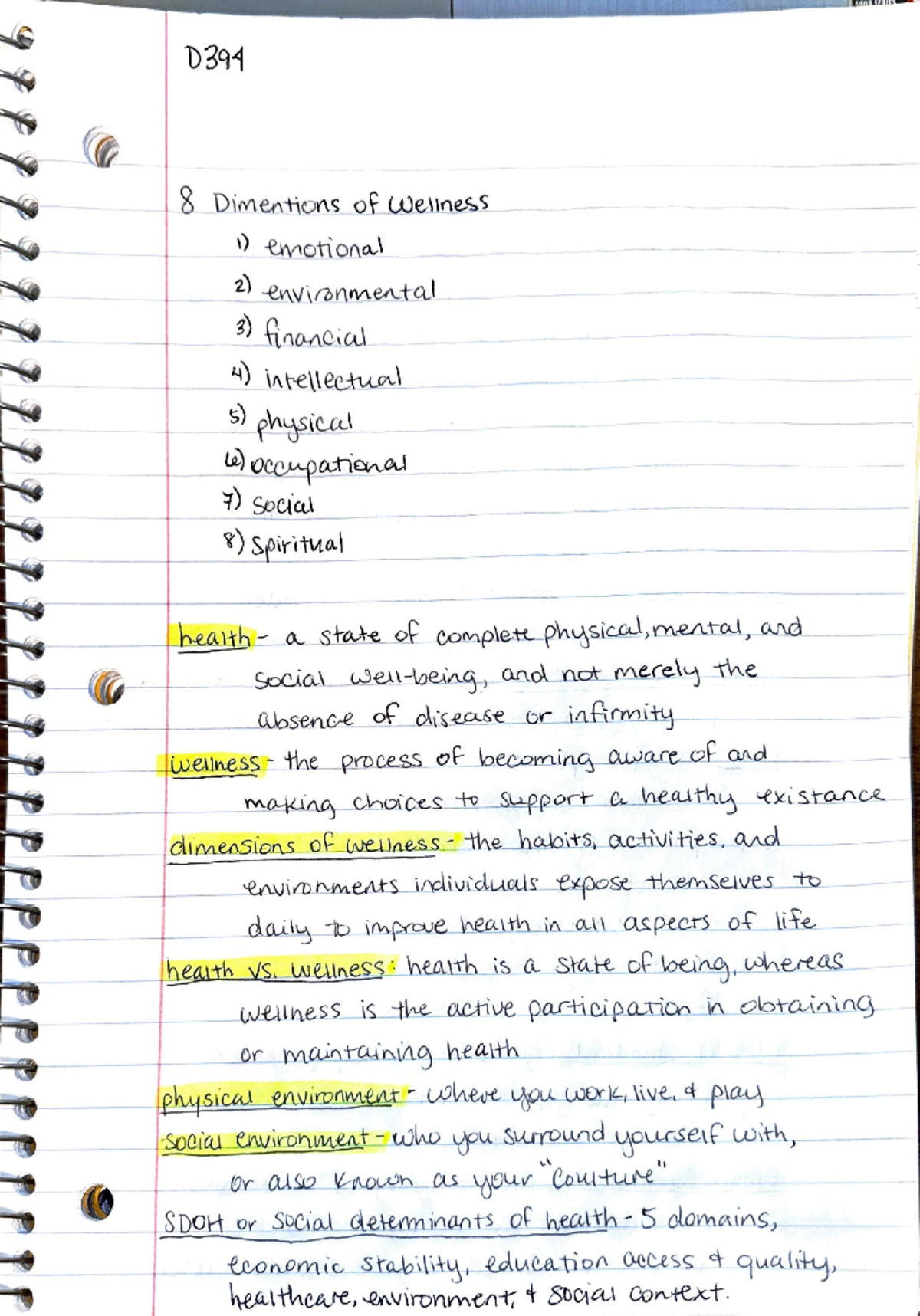 Lecture notes for D394 Adobe Scan Oct 25, 2024 - D394 8 Dimentions of ...