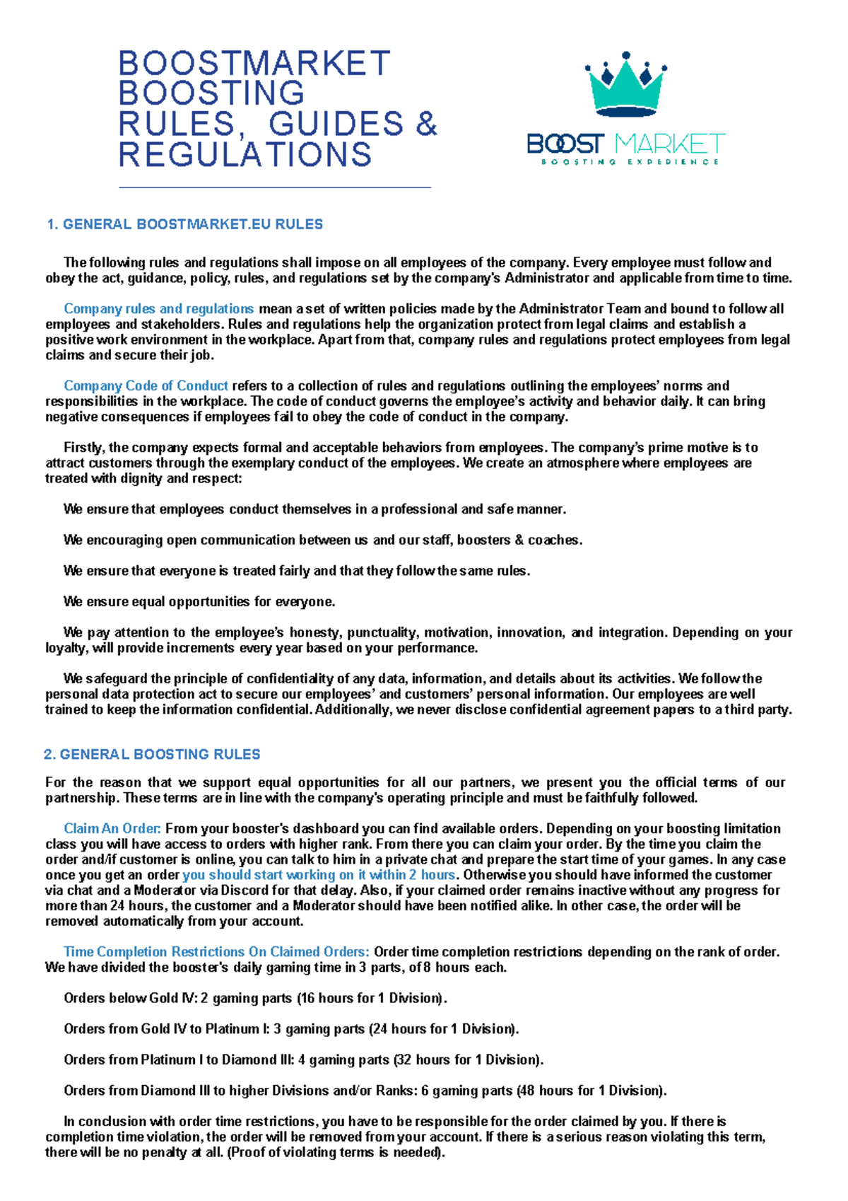 Booster Rules V1.02 Administrator Signed 1. BOOSTMARKET BOOSTING