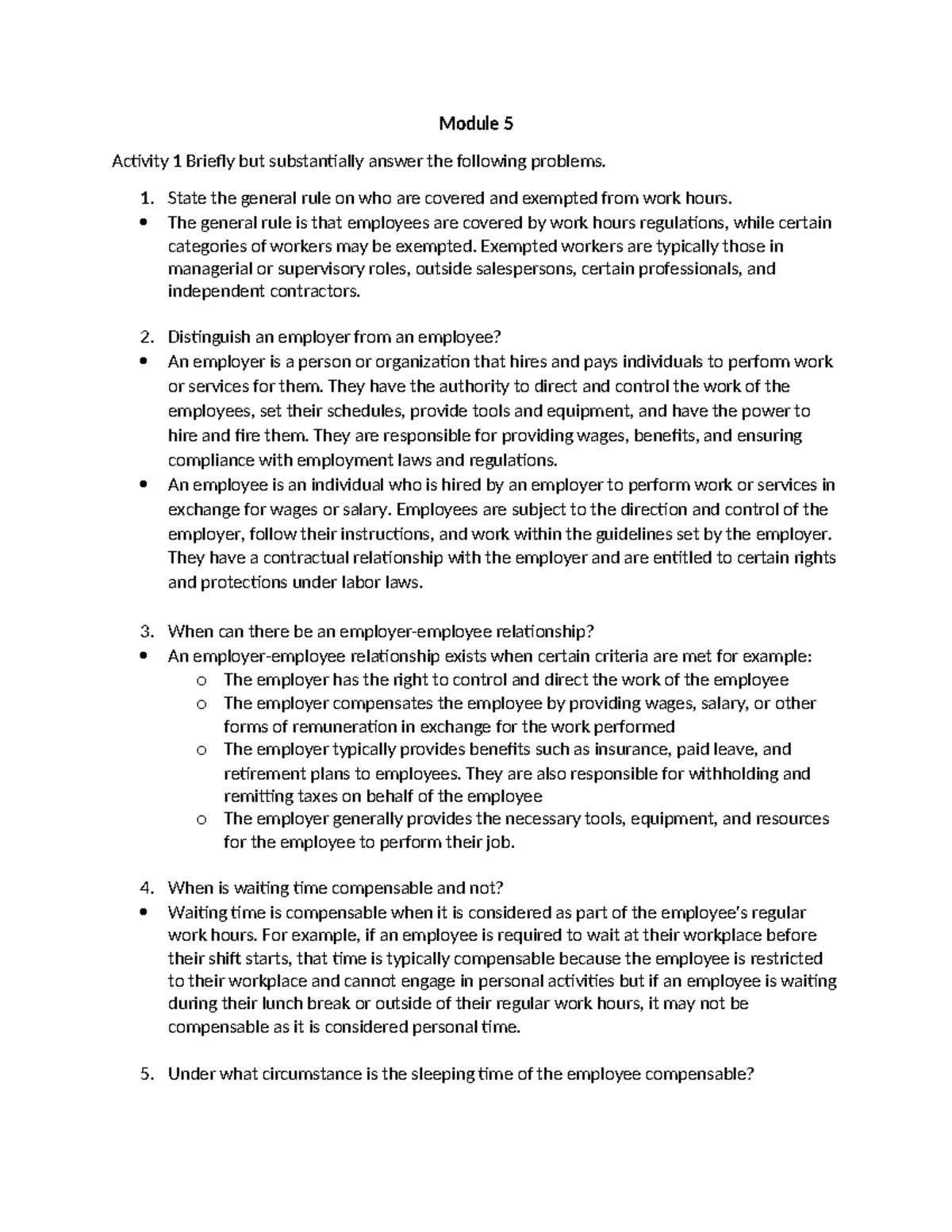 Law on modular stud - Module 5 Activity 1 Briefly but substantially ...