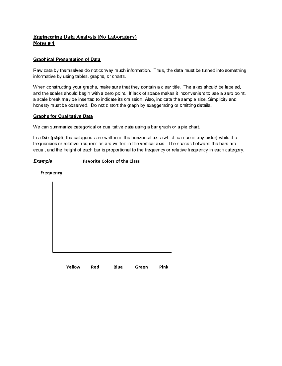 EDA Notes 4 - n/a - Engineering Data Analysis (No Laboratory) Notes # 4 ...