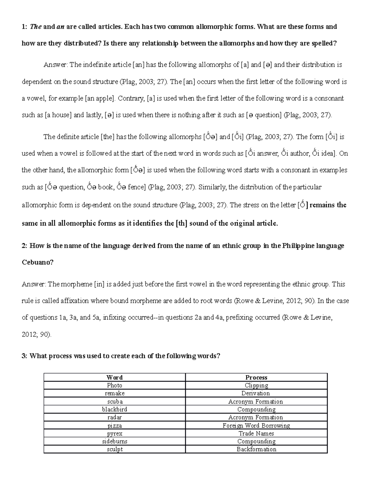 Chapter 4 - 1: The and an are called articles. Each has two common ...