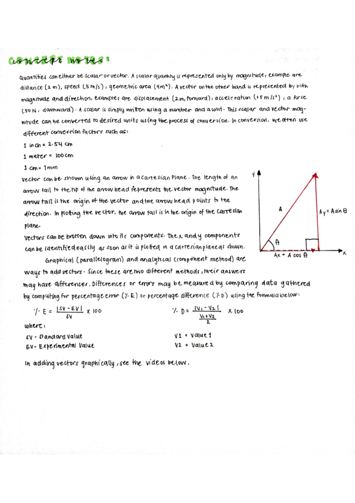 Vector and Vector Addition, Measurement - General Physics 1(Lecture ...