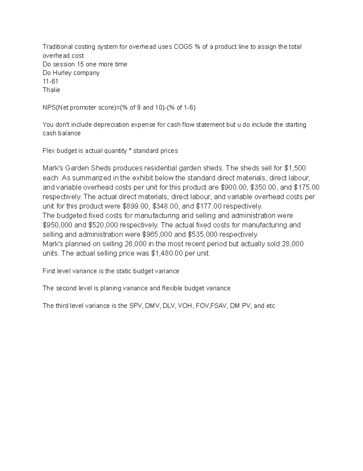 Accounting Exam - Some notes for the exam and one of the harder ...