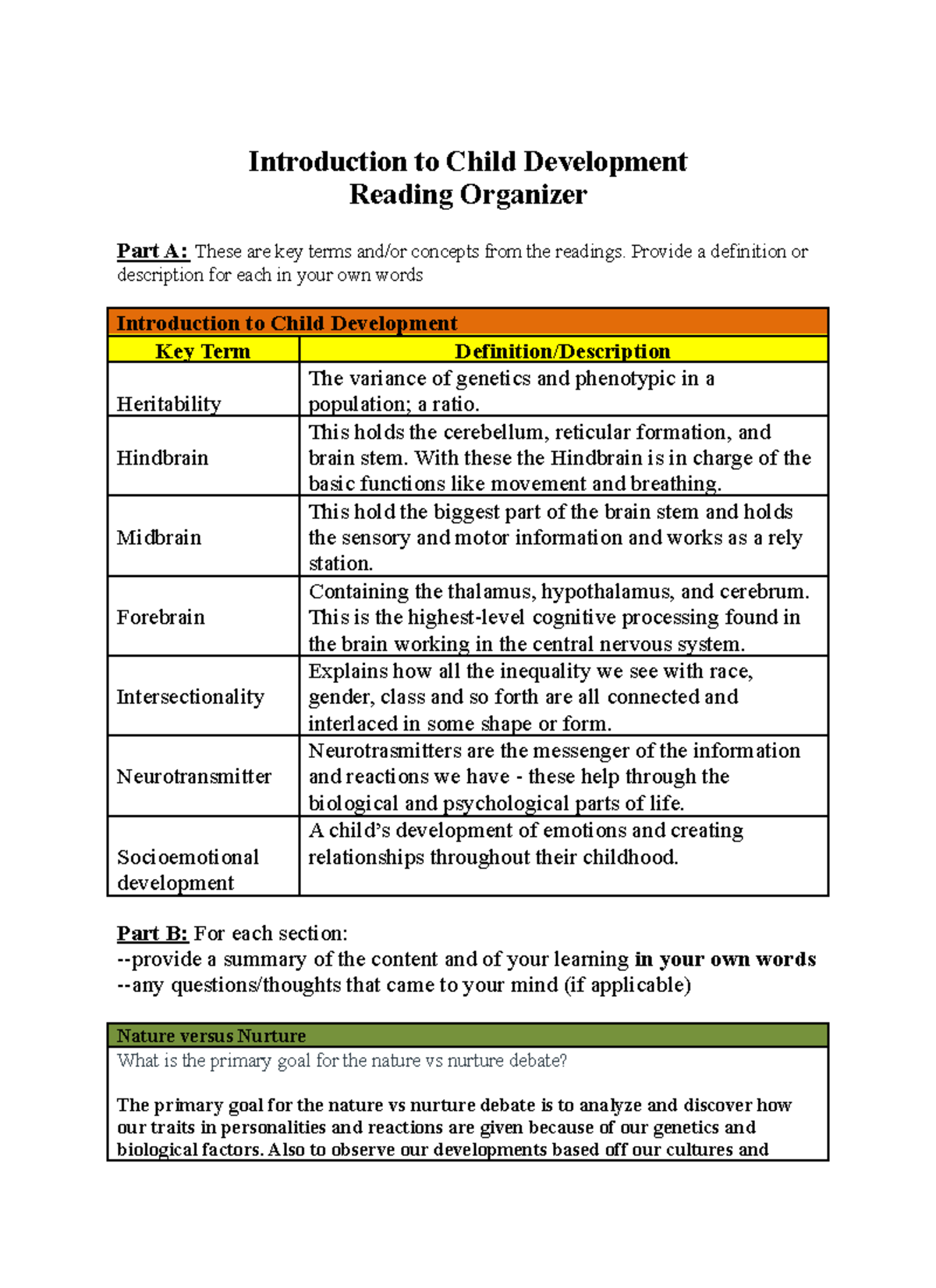 Introduction to Child Development Notes - Introduction to Child ...